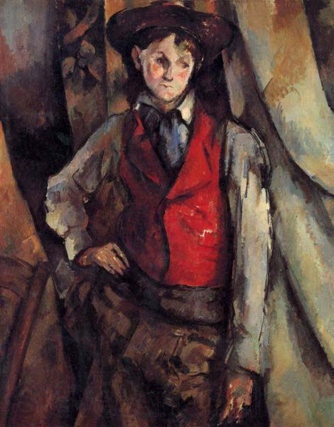 Paul Cezanne Boy in a Red Vest Norge oil painting art